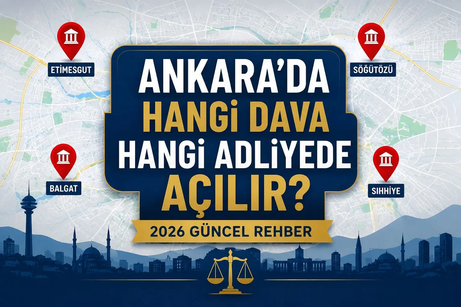 Ankara'da Hangi Dava Hangi Adliyede Açılır? Mahkemelerin Görev Dağılımı (2026 Güncel Rehber)